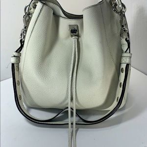 Rebecca Minkoff unlined pebble leather cream bag